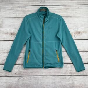REI Co-Op Trailmade Fleece Full Zip Jacket Womens XS Turquoise Blue